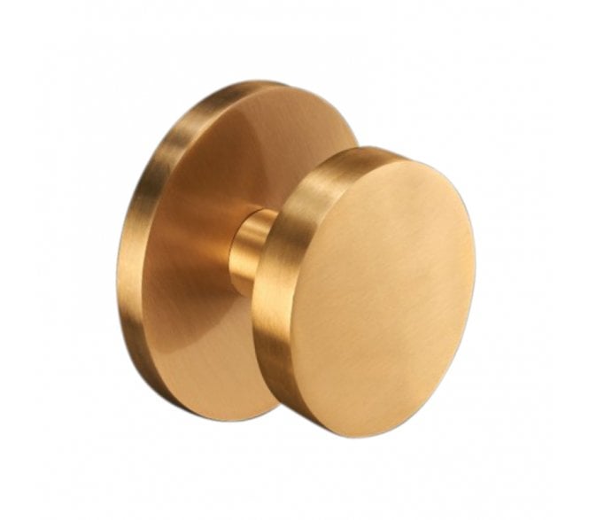 Spira Brass Circle Centre Door Knobs - Satin Brass