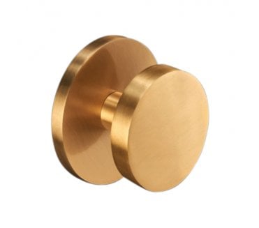 Spira Brass Circle Centre Door Knobs - Satin Brass