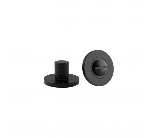 Spira Brass SB3117BLK Connaught Knurled Bathroom Turn & Release Set - Matt Black