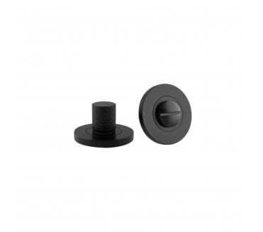 Spira Brass SB3117BLK Connaught Knurled Bathroom Turn & Release Set - Matt Black