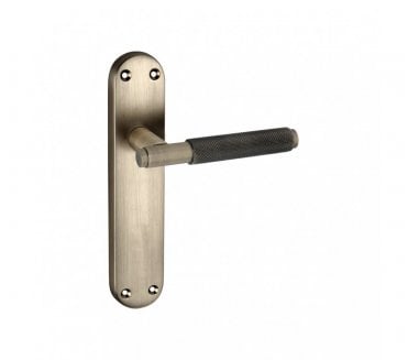 Spira Brass Connaught Knurled Lever on Backplate - Antique Brass
