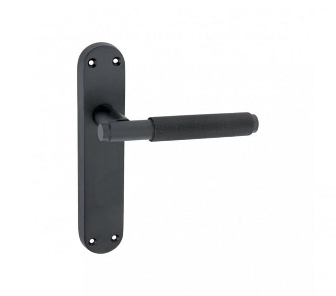 Spira Brass Connaught Knurled Lever on Backplate - Black