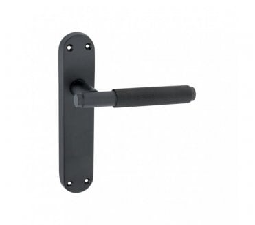 Spira Brass Connaught Knurled Lever on Backplate - Black