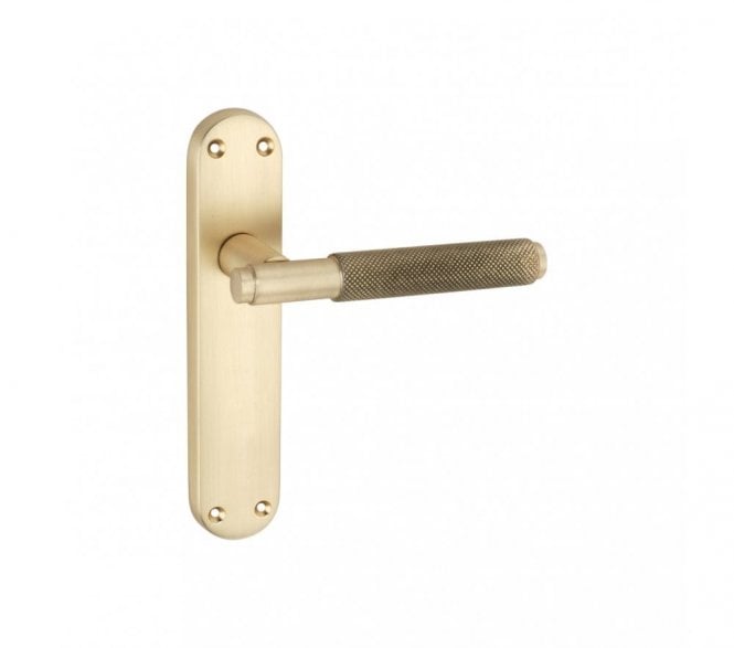 Spira Brass Connaught Knurled Lever on Backplate - Satin Brass