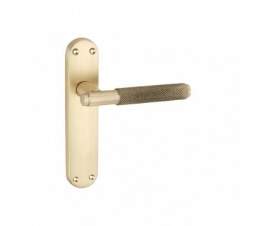 Spira Brass Connaught Knurled Lever on Backplate - Satin Brass