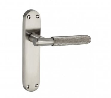 Spira Brass Connaught Knurled Lever on Backplate - Satin Nickel