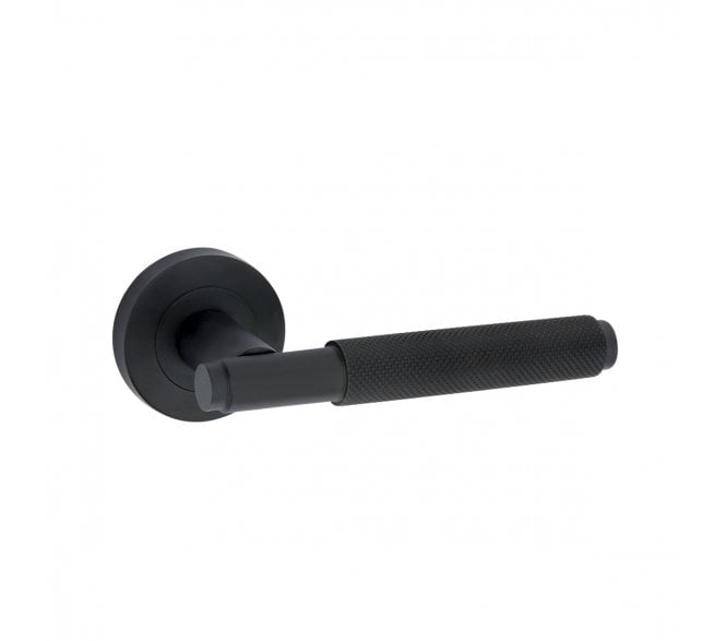 Spira Brass Connaught Lever On Round Rose - Black