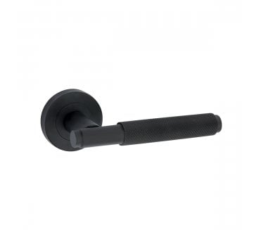Spira Brass Connaught Lever On Round Rose - Black