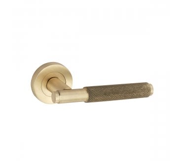 Spira Brass Connaught Lever On Round Rose - Satin Brass