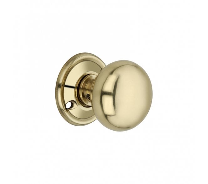 Spira Brass Cottage Rim/Mortice Door Knobs - Polished Brass