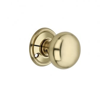 Spira Brass Cottage Rim/Mortice Door Knobs - Polished Brass
