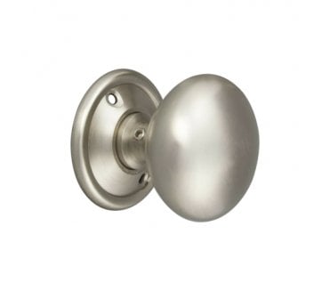 Spira Brass Cottage Rim/Mortice Door Knobs - Satin Chrome