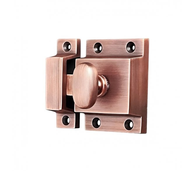 Spira Brass Cupboard Catch - Aged Bronze