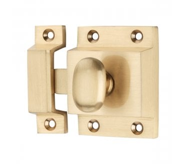 Spira Brass Cupboard Catch - Satin Brass