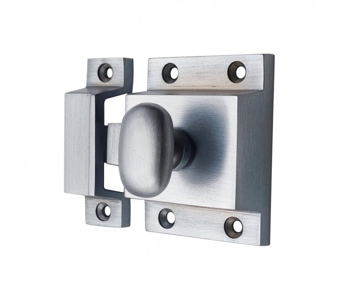Spira Brass Cupboard Catch - Satin Chrome