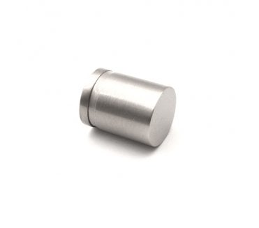 Spira Brass Cylinder Cabinet Knob - Satin Stainless Steel