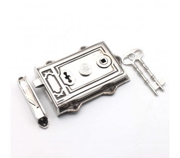 Spira Brass Davenport Rim Lock - Aged Nickel