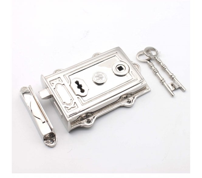 Spira Brass Davenport Rim Lock - Polished Nickel