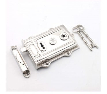 Spira Brass Davenport Rim Lock - Polished Nickel