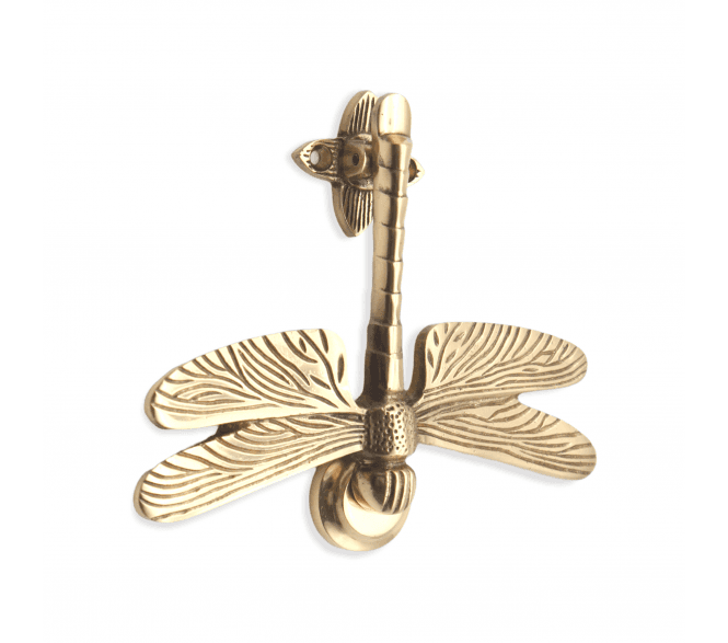 Spira Brass Dragonfly Door Knocker - Polished Brass