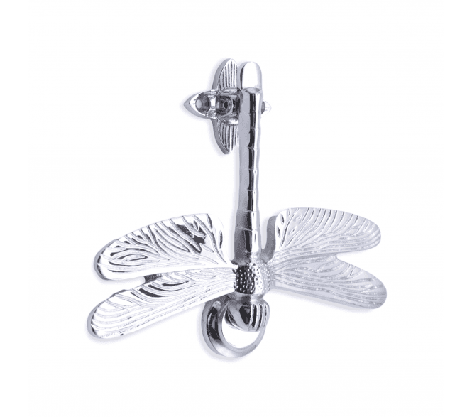 Spira Brass Dragonfly Door Knocker - Polished Chrome