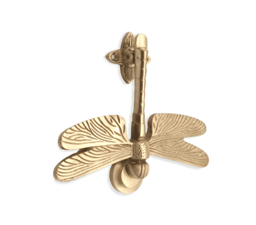 Spira Brass Dragonfly Door Knocker - Satin Brass