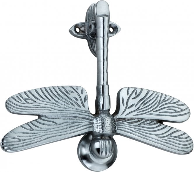 Spira Brass Dragonfly Door Knocker - Satin Chrome