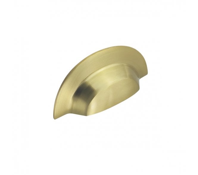 Spira Brass Drawer Cup Pull - Satin Brass