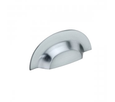 Spira Brass Drawer Cup Pull - Satin Chrome