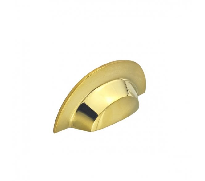 Spira Brass Drawer Cup Pull - Unlacquered Brass