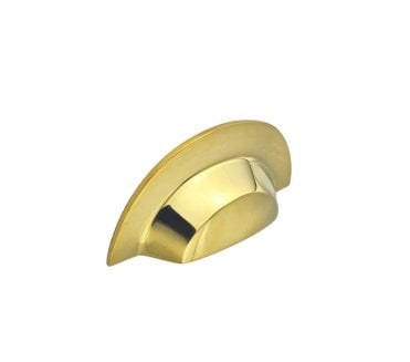 Spira Brass Drawer Cup Pull - Unlacquered Brass