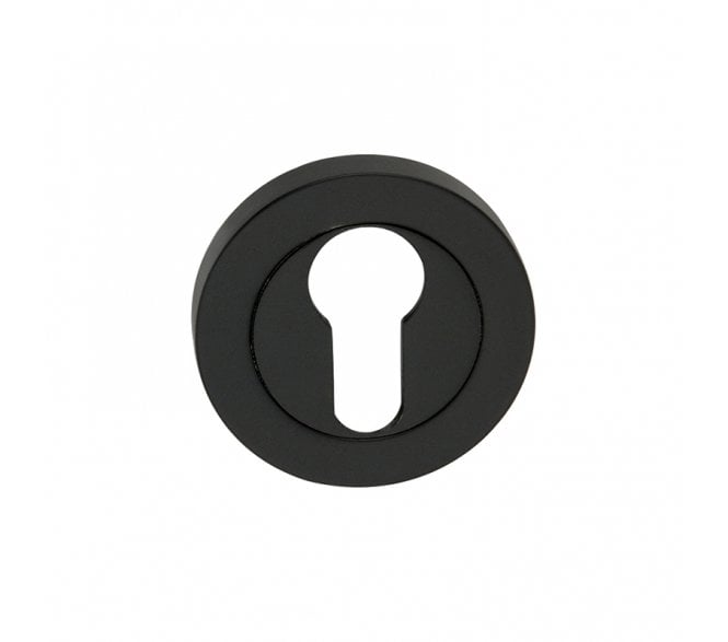Spira Brass Euro Profile Escutcheon - Black