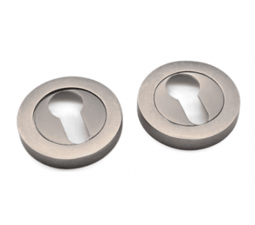Spira Brass Euro Profile Escutcheon - Pewter Effect