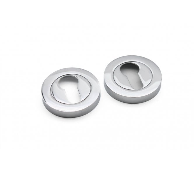 Spira Brass Euro Profile Escutcheon - Polished Chrome