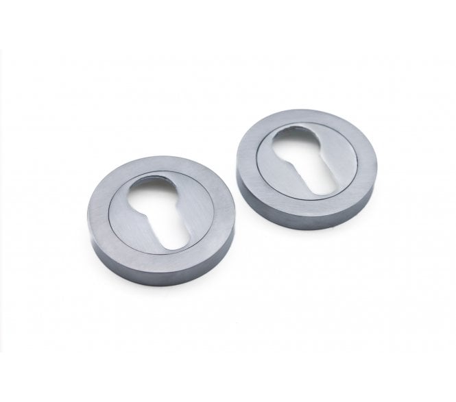 Spira Brass Euro Profile Escutcheon - Satin Chrome