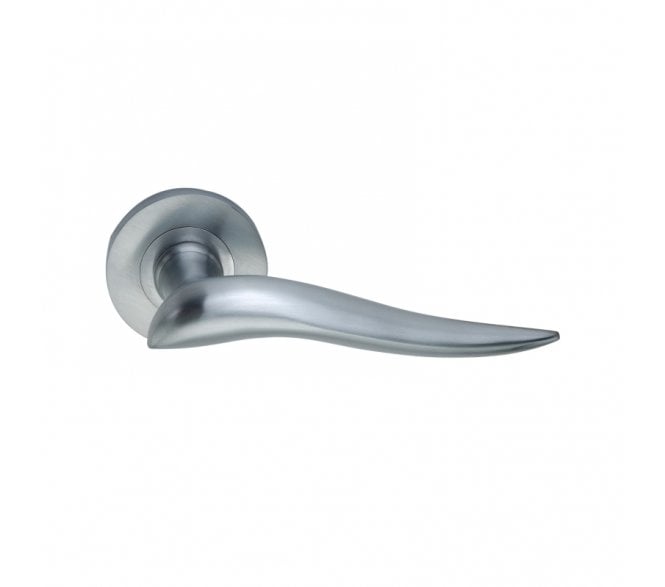 Spira Brass Flavia Lever On Round Rose - Satin Chrome