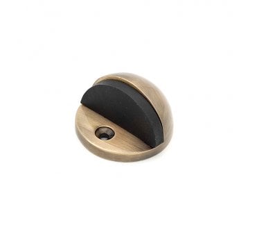 Spira Brass Floor Mounted Door Stops - Antique Brass