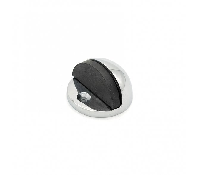 Spira Brass Floor Mounted Door Stops - Polished Chrome