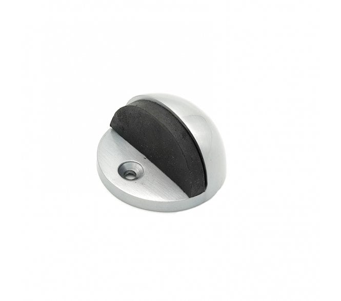 Spira Brass Floor Mounted Door Stops - Satin Chrome