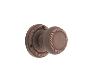 Spira Brass Georgian Mortice Door Knobs - Aged Bronze