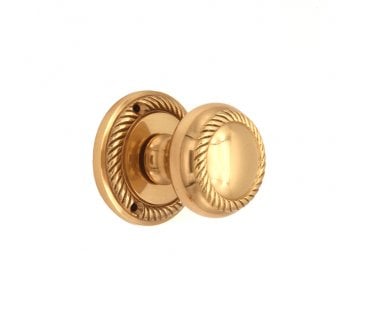 Spira Brass Georgian Mortice Door Knobs - Polished Brass