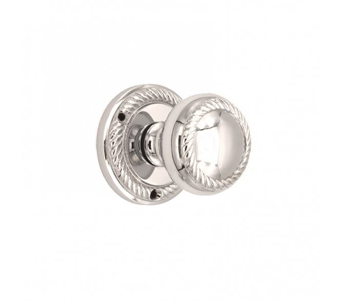 Spira Brass Georgian Mortice Door Knobs - Polished Chrome
