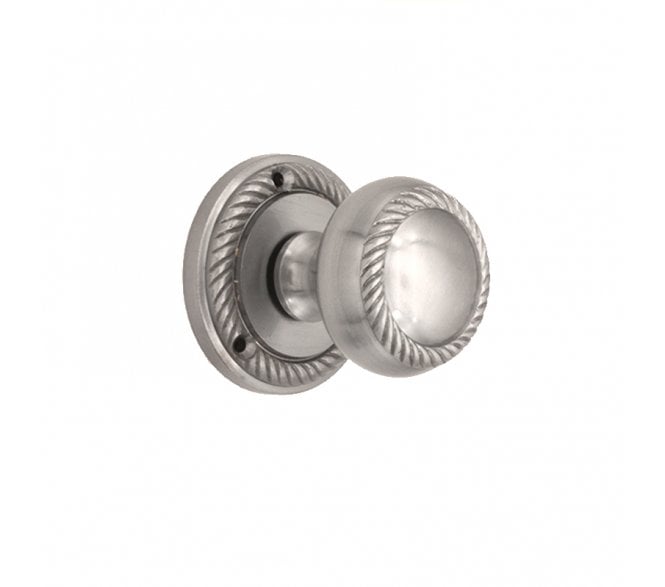 Spira Brass Georgian Mortice Door Knobs - Satin Chrome