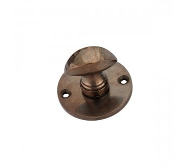 Spira Brass Hammered Lady Bathroom Turn & Release - Natural Antique