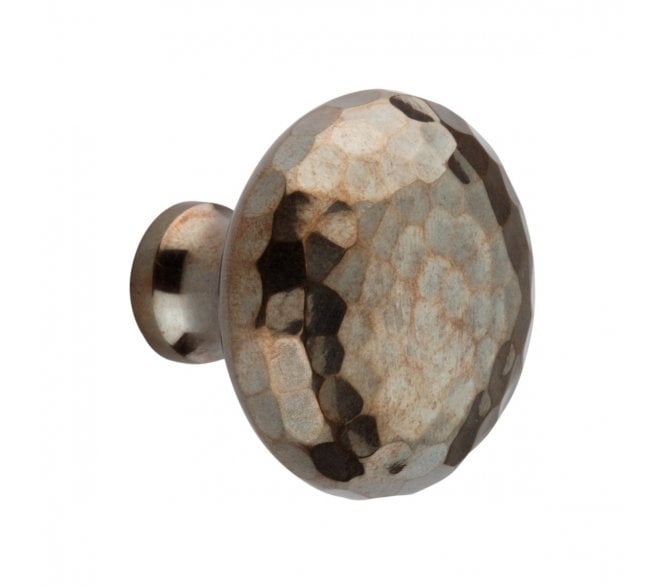 Spira Brass Hammered Mushroom Cabinet Knobs - Natural Antique