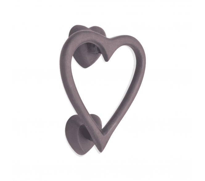 Spira Brass Heart Shaped Door Knocker - Aged Bronze