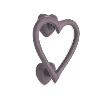 Spira Brass Heart Shaped Door Knocker - Aged Bronze