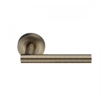 Spira Brass Jura Lever On Round Rose - Antique Brass