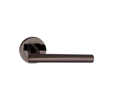 Spira Brass Jura Lever On Round Rose - Black Nickel