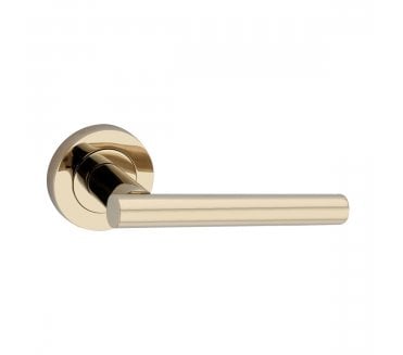 Spira Brass Jura Lever On Round Rose - PVD Brass